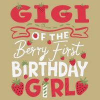 Gigi Of The Berry First Birthday Girl Strawberry Grandma Cooling Performance Crew T-Shirt