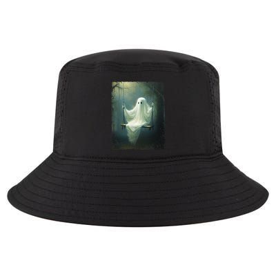 Ghost On The Swing Spooky Gothic Dark Academia Halloween Cool Comfort Performance Bucket Hat