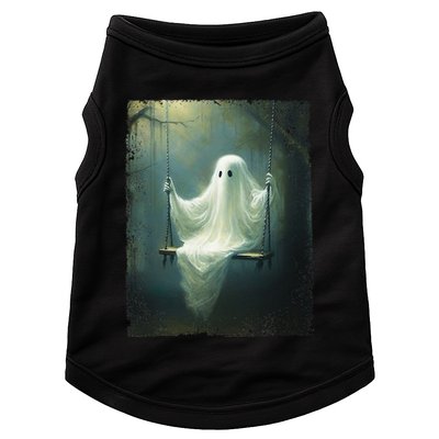 Ghost On The Swing Spooky Gothic Dark Academia Halloween Doggie Tank
