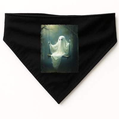 Ghost On The Swing Spooky Gothic Dark Academia Halloween USA-Made Doggie Bandana