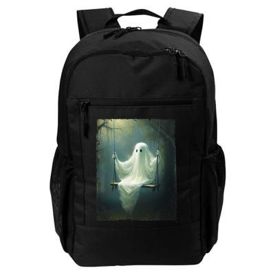 Ghost On The Swing Spooky Gothic Dark Academia Halloween Backpack