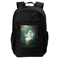 Ghost On The Swing Spooky Gothic Dark Academia Halloween Backpack