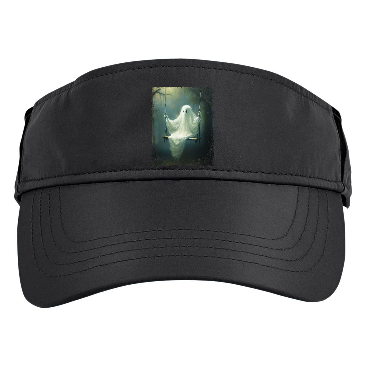 Ghost On The Swing Spooky Gothic Dark Academia Halloween Adult Drive Performance Visor