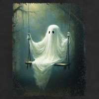Ghost On The Swing Spooky Gothic Dark Academia Halloween Adult Drive Performance Visor