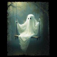 Ghost On The Swing Spooky Gothic Dark Academia Halloween Mesh Reversible Basketball Jersey Tank