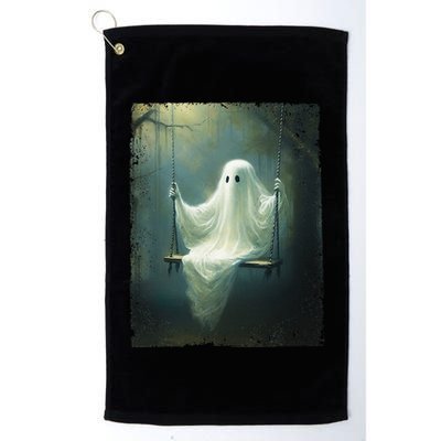 Ghost On The Swing Spooky Gothic Dark Academia Halloween Golf Towel