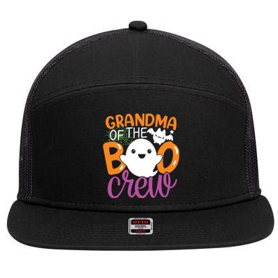 Grandma Of The Boo Crew Halloween Family Matching 7 Panel Mesh Trucker Snapback Hat