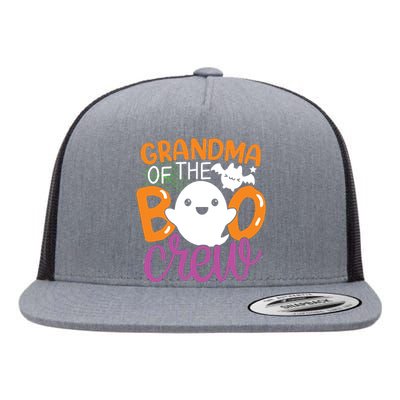 Grandma Of The Boo Crew Halloween Family Matching Flat Bill Trucker Hat