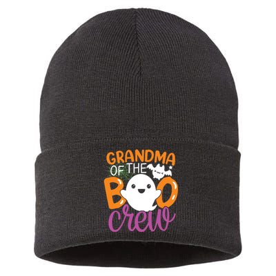 Grandma Of The Boo Crew Halloween Family Matching Sustainable Knit Beanie