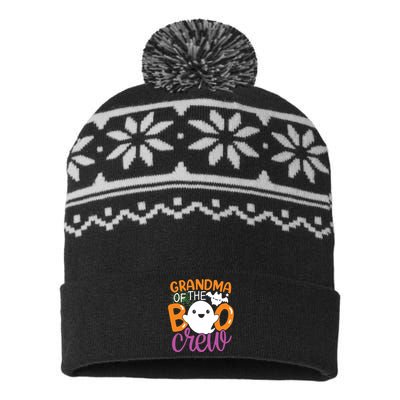 Grandma Of The Boo Crew Halloween Family Matching USA-Made Snowflake Beanie