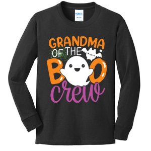 Grandma Of The Boo Crew Halloween Family Matching Kids Long Sleeve Shirt