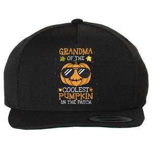 Grandma Of The Coolest Pumpkin In The Patch Halloween Funny Gift Wool Snapback Cap