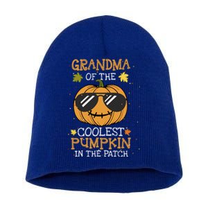 Grandma Of The Coolest Pumpkin In The Patch Halloween Funny Gift Short Acrylic Beanie