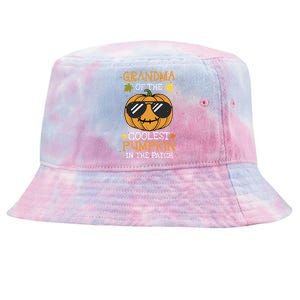 Grandma Of The Coolest Pumpkin In The Patch Halloween Funny Gift Tie-Dyed Bucket Hat