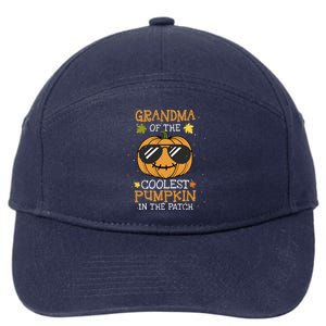 Grandma Of The Coolest Pumpkin In The Patch Halloween Funny Gift 7-Panel Snapback Hat