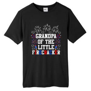 Grandpa Of The Little Firecracker Gift 4th Of July Birthday Gift Tall Fusion ChromaSoft Performance T-Shirt