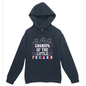 Grandpa Of The Little Firecracker Gift 4th Of July Birthday Gift Urban Pullover Hoodie