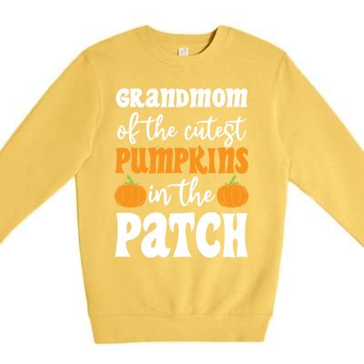 Grandmom Of The Cutest Pumpkins In The Patch Halloween Gift Premium Crewneck Sweatshirt