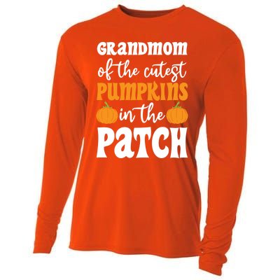 Grandmom Of The Cutest Pumpkins In The Patch Halloween Gift Cooling Performance Long Sleeve Crew