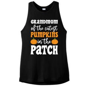 Grandmom Of The Cutest Pumpkins In The Patch Halloween Gift Ladies PosiCharge Tri-Blend Wicking Tank