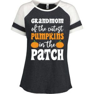 Grandmom Of The Cutest Pumpkins In The Patch Halloween Gift Enza Ladies Jersey Colorblock Tee