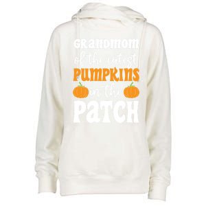 Grandmom Of The Cutest Pumpkins In The Patch Halloween Gift Womens Funnel Neck Pullover Hood