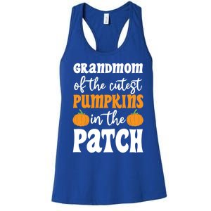 Grandmom Of The Cutest Pumpkins In The Patch Halloween Gift Women's Racerback Tank