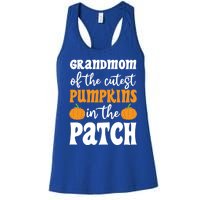 Grandmom Of The Cutest Pumpkins In The Patch Halloween Gift Women's Racerback Tank