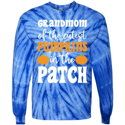 Grandmom Of The Cutest Pumpkins In The Patch Halloween Gift Tie-Dye Long Sleeve Shirt