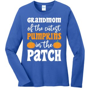 Grandmom Of The Cutest Pumpkins In The Patch Halloween Gift Ladies Long Sleeve Shirt