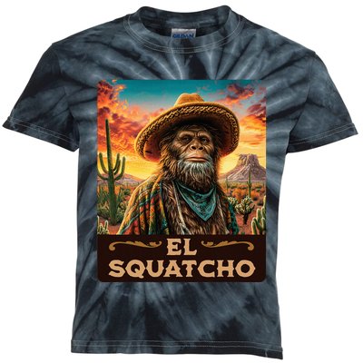 Guardian Of The Desert Bigfoot Sasquatch & El Squatcho Kids Tie-Dye T-Shirt