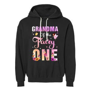 Grandma Of The Fairy One 1St Birthday Party Decoration Garment-Dyed Fleece Hoodie