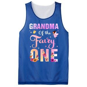 Grandma Of The Fairy One 1St Birthday Party Decoration Mesh Reversible Basketball Jersey Tank