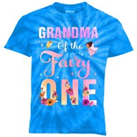 Grandma Of The Fairy One 1St Birthday Party Decoration Kids Tie-Dye T-Shirt