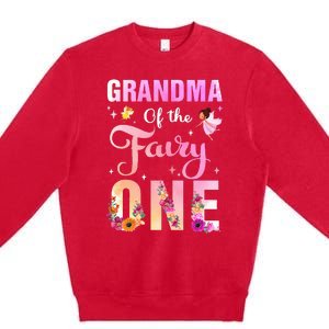 Grandma Of The Fairy One 1St Birthday Party Decoration Premium Crewneck Sweatshirt