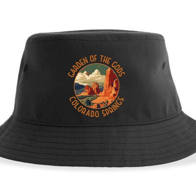 Garden Of The Gods Colorado Springs Distressed Circle Sustainable Bucket Hat
