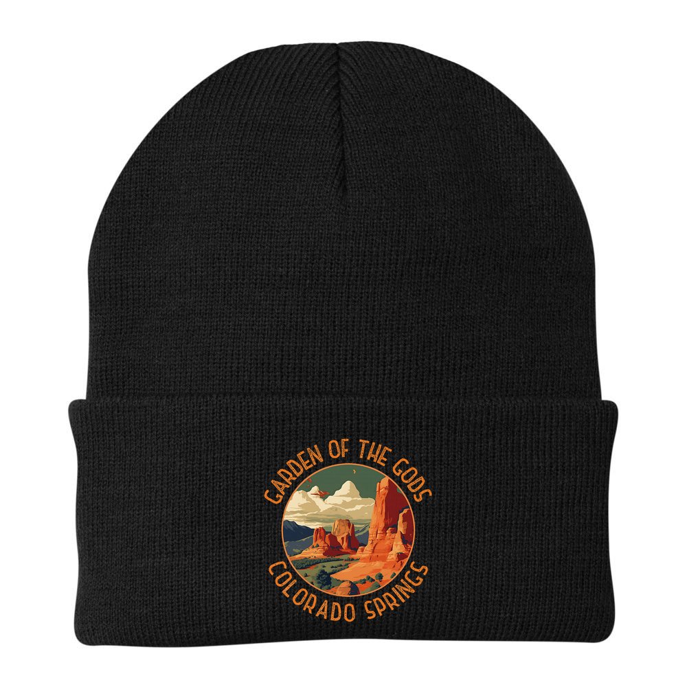 Garden Of The Gods Colorado Springs Distressed Circle Beanie