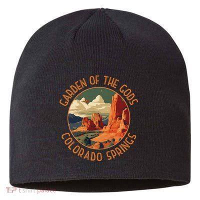 Garden Of The Gods Colorado Springs Distressed Circle Sustainable Beanie