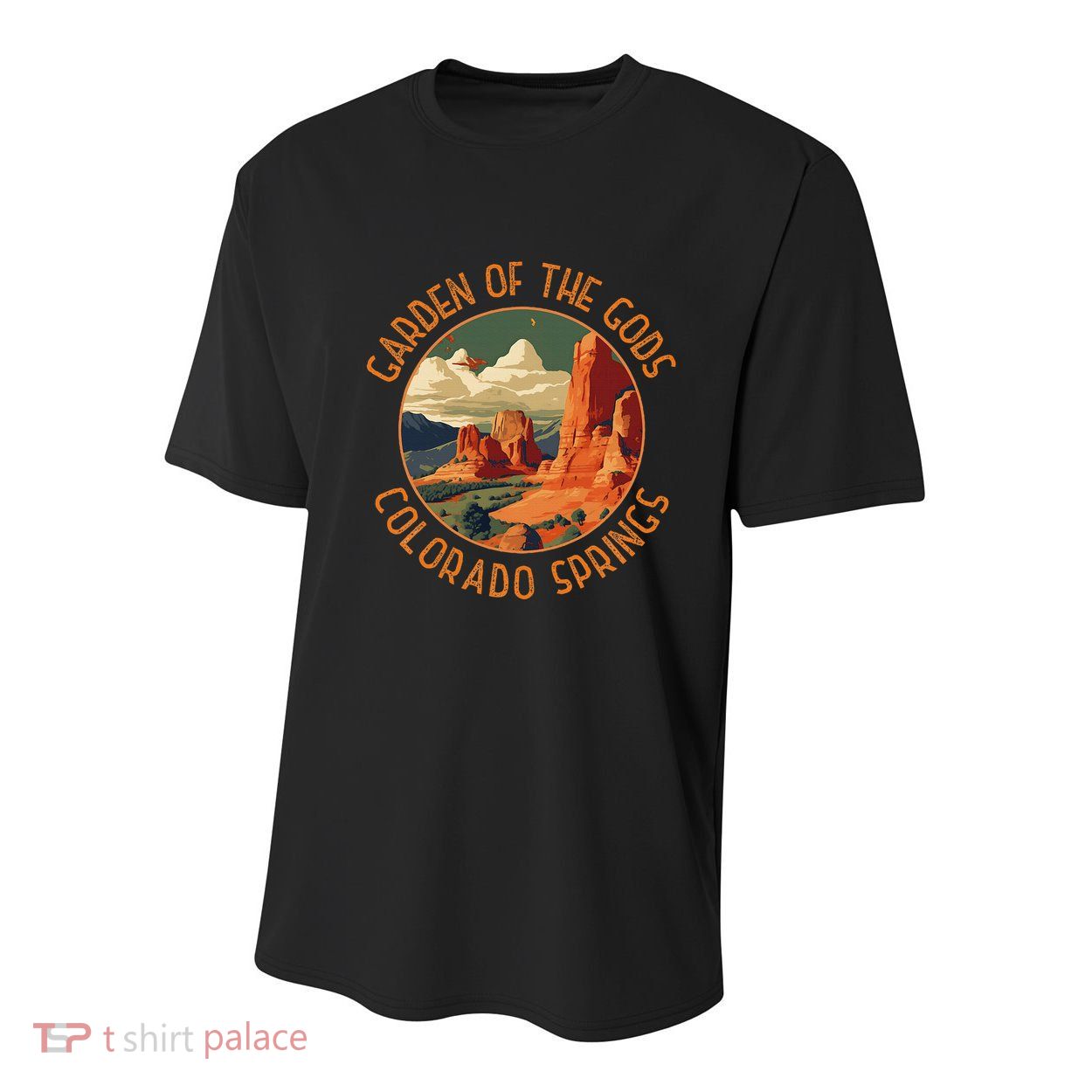 Garden Of The Gods Colorado Springs Distressed Circle Youth Performance Sprint T-Shirt