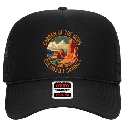 Garden Of The Gods Colorado Springs Distressed Circle Trucker Hat