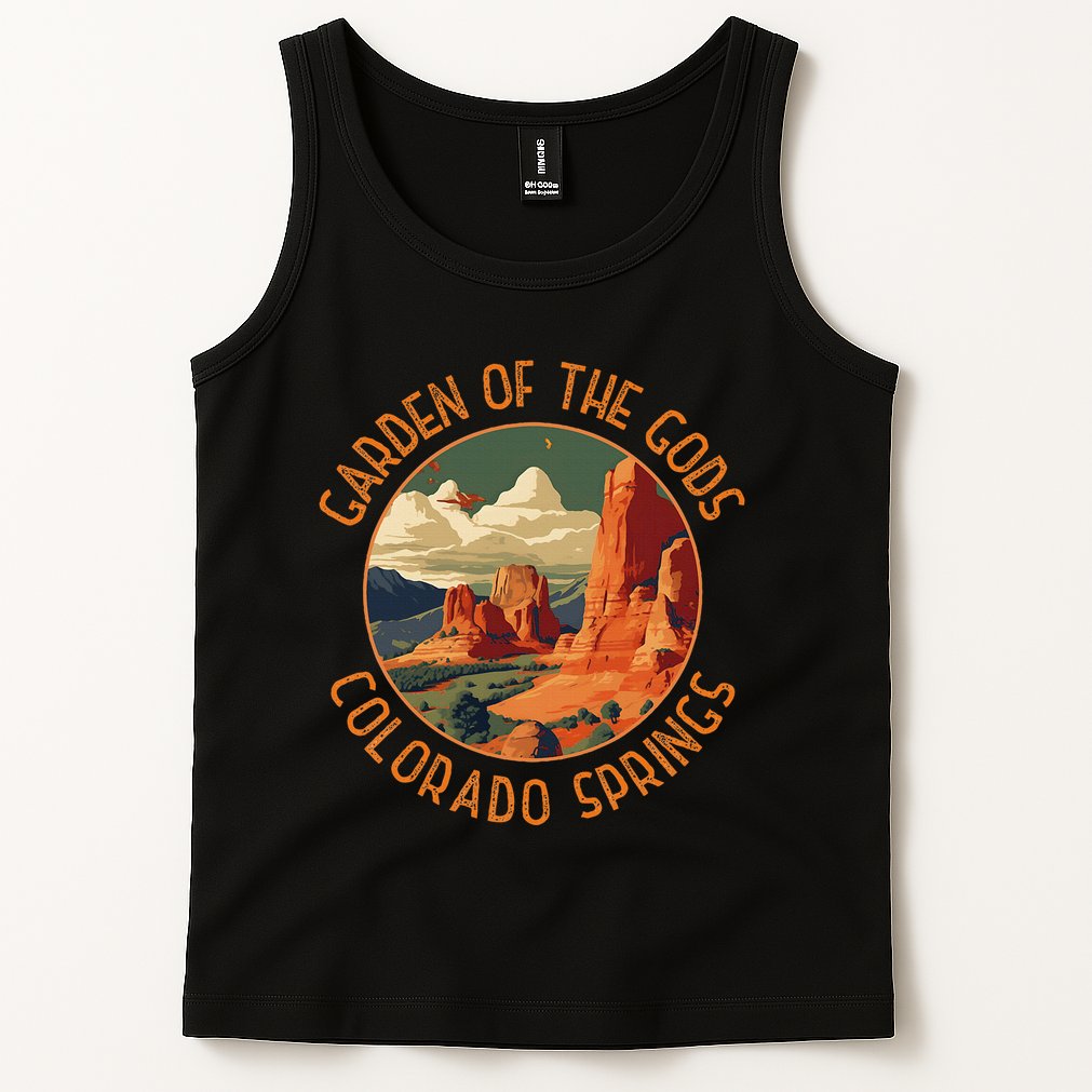 Garden Of The Gods Colorado Springs Distressed Circle Tank Top