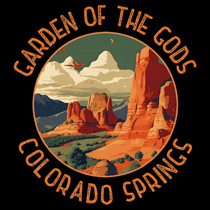 Garden Of The Gods Colorado Springs Distressed Circle Kids T-Shirt