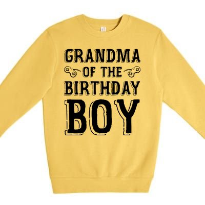 Grandma Of The Birthday Boy Celebration Premium Crewneck Sweatshirt