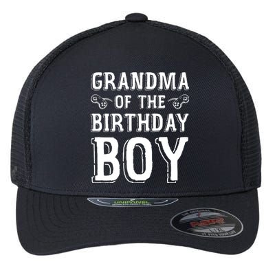 Grandma Of The Birthday Boy Celebration Flexfit Unipanel Trucker Cap