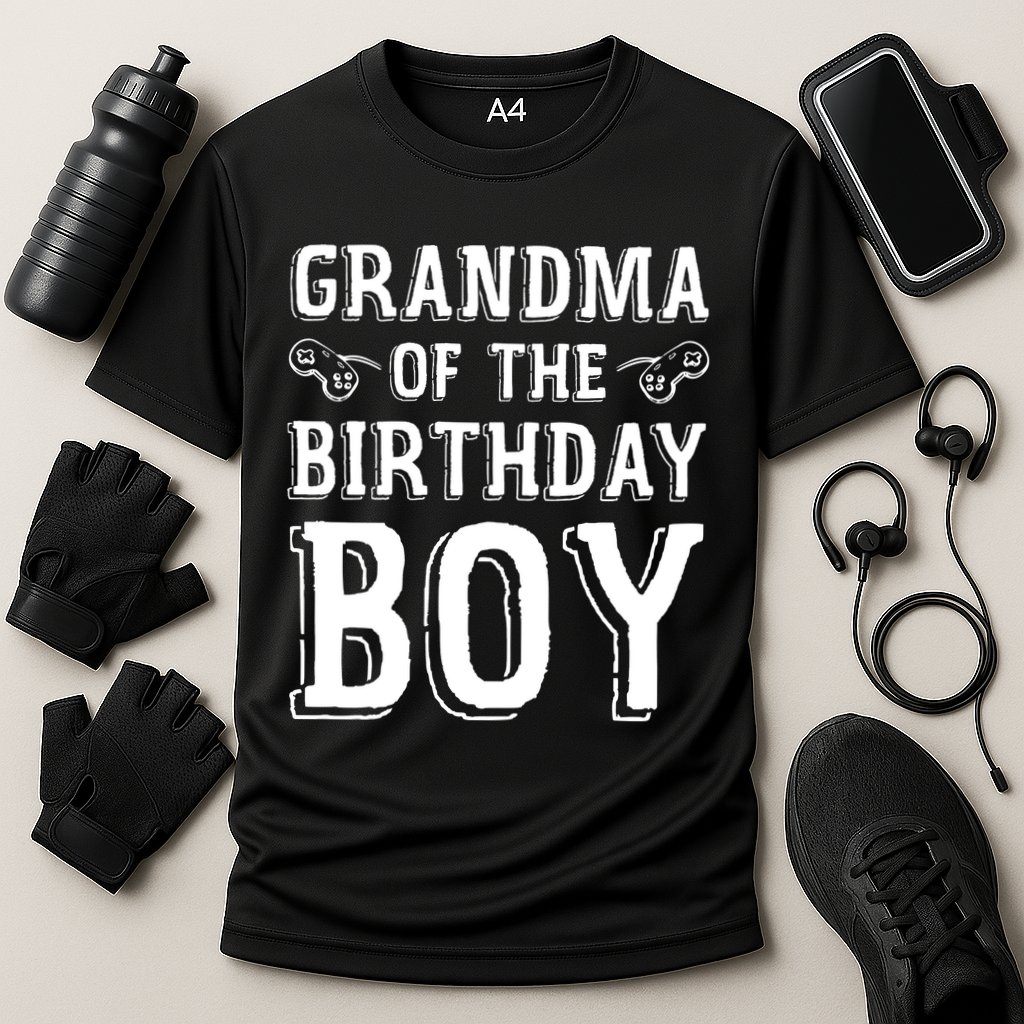 Grandma Of The Birthday Boy Celebration Cooling Performance Crew T-Shirt
