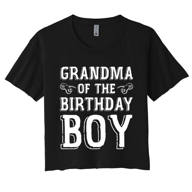 Grandma Of The Birthday Boy Celebration Crop Top