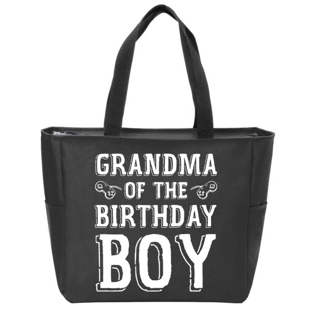 Grandma Of The Birthday Boy Celebration Zip Tote Bag