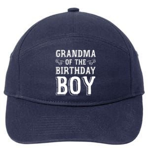 Grandma Of The Birthday Boy Celebration 7-Panel Snapback Hat