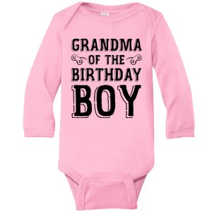 Grandma Of The Birthday Boy Celebration Baby Long Sleeve Bodysuit