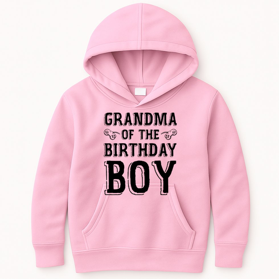Grandma Of The Birthday Boy Celebration Kids Hoodie